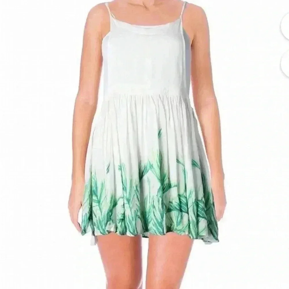 Free people Tropical Oasis Printed Jumper Dress XS